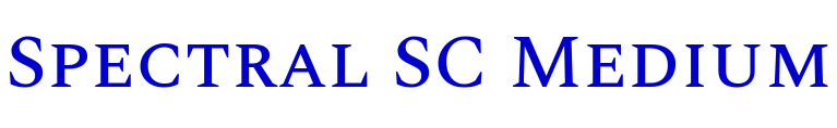 Spectral SC Medium шрифт